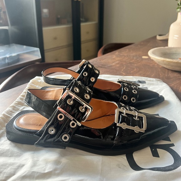 Ganni Buckle Flat Size 39 - Picture 4 of 9